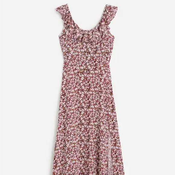 Madewell Ruffled Scoopneck Maxi Dress in Floral NWT - Size 6 - Picture 3 of 8